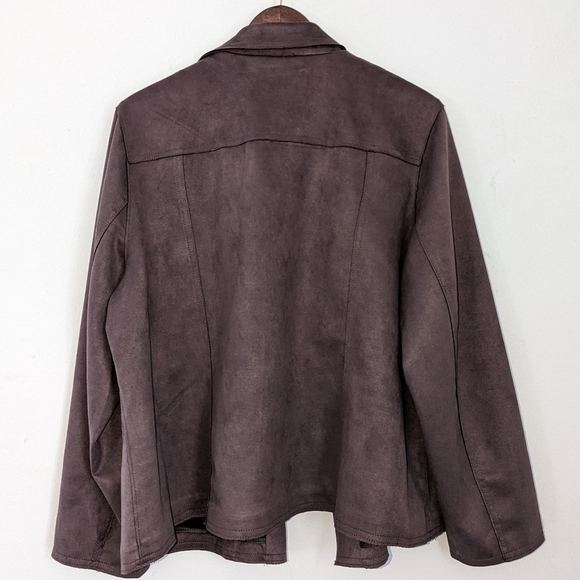 Suede Faux Leather Jacket - Picture 2 of 5